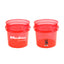 MaxShine Detailing Bucket - Transparent Red [3.5 Gal]