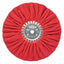 Heavy Cut Clear Dipped Airway Buffing Wheels - Red Rosy Airway- 10"
